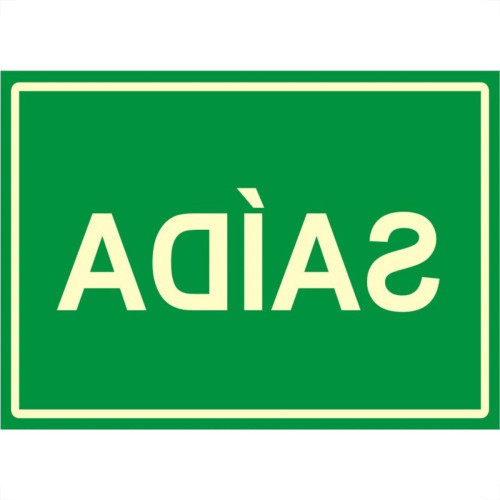 Placa Sinalizacao Pvc 20X30 ''Saida Fluorescente'' 250Bm Placa Sinalizacao Pvc 20X30 ''Saida Fluorescente'' 250Bm