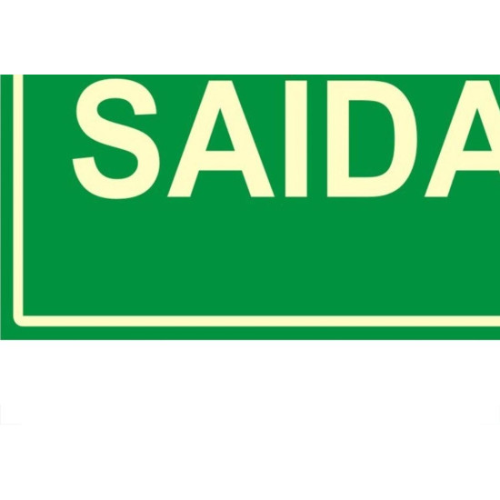 Placa Sinalizacao Pvc 20X30 ''Saida Fluorescente'' 250Bm Placa Sinalizacao Pvc 20X30 ''Saida Fluorescente'' 250Bm