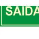 Placa Sinalizacao Pvc 20X30 ''Saida Fluorescente'' 250Bm Placa Sinalizacao Pvc 20X30 ''Saida Fluorescente'' 250Bm