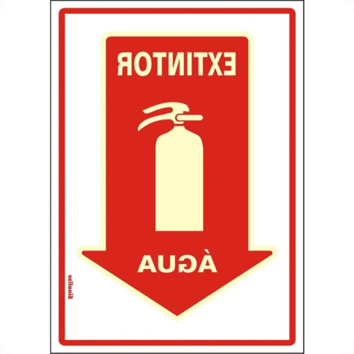 Placa Sinalizacao Pvc 20X30 ''Extintor Agua'' Fluorescente 250Bq Placa Sinalizacao Pvc 20X30 ''Extintor Agua'' Fluorescente 250Bq