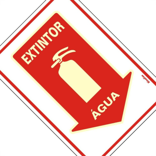 Placa Sinalizacao Pvc 20X30 ''Extintor Agua'' Fluorescente 250Bq Placa Sinalizacao Pvc 20X30 ''Extintor Agua'' Fluorescente 250Bq