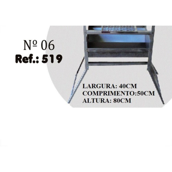 Churrasqueira Chapa Pintada Riskgas''6''40X50X80 2 Andares 504 Churrasqueira Chapa Pintada Riskgas''6''40X50X80 2 Andares 504