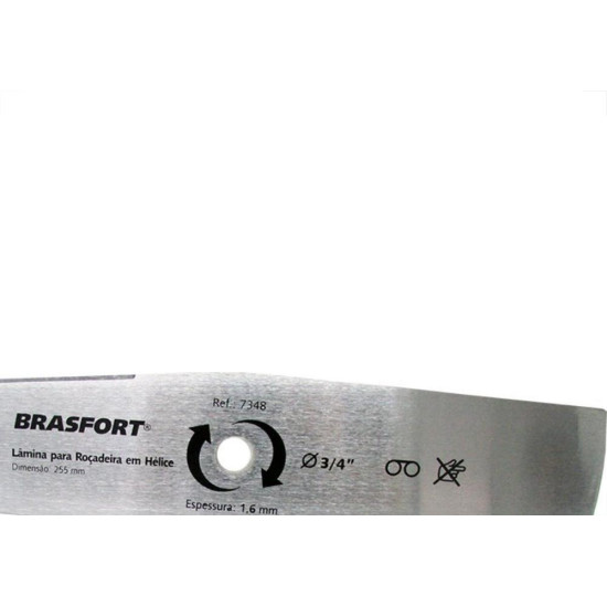 Lamina Rocadeira Helice Brasfort Furo 3/4'' 7348 Lamina Rocadeira Helice Brasfort Furo 3/4'' 7348