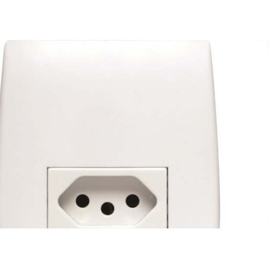 Conjunto Soprano Ilus 4X2 Branco Com Placa(1Tomada 10A) 5Ub99052 Conjunto Soprano Ilus 4X2 Branco Com Placa(1Tomada 10A) 5Ub99052