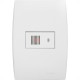 Kit C/2 - Conjunto Soprano Ilus 4X2 Branco Com Placa(1Par...