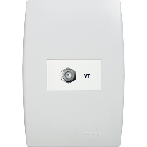 Conjunto Soprano Ilus 4X2 Branco Com Placa(1Tomada Coaxial) 5Tg99062