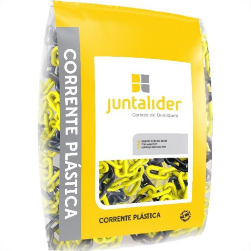 Corrente Pvc Juntalider 10 X 3,6M Amarela/Preta Corrente Pvc Juntalider 10 X 3,6M Amarela/Preta