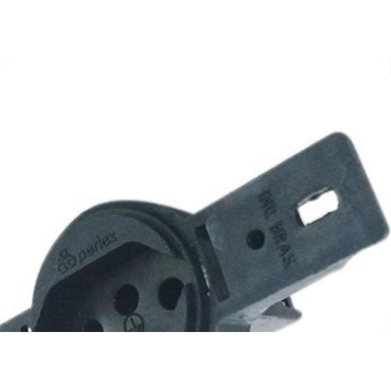 Conjunto Para Condulete Perlex Tomada 2 Polos +Terra 20A Redondo Preto 5515Pr