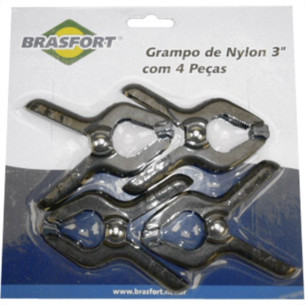 Grampo Rapido Marceneiro Brasfort 3''Nylon 4 Pecas 7353