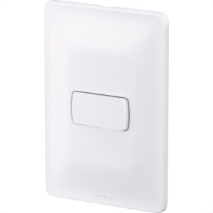 Conjunto Pial Zeffia 4X2 Branco Com Placa(1Interrupitor) 680119