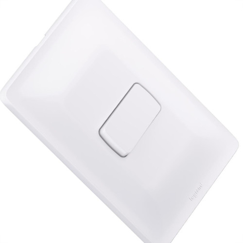 Conjunto Pial Zeffia 4X2 Branco Com Placa(1Interrupitor) 680119