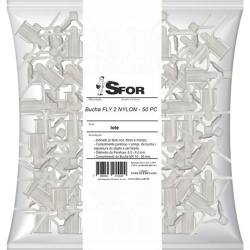 Bucha Fixacao Sforplast Gesso Nylon 04 A 16 50 Pecas Numero 2 86 Bucha Fixacao Sforplast Gesso Nylon 04 A 16 50 Pecas Numero 2 86