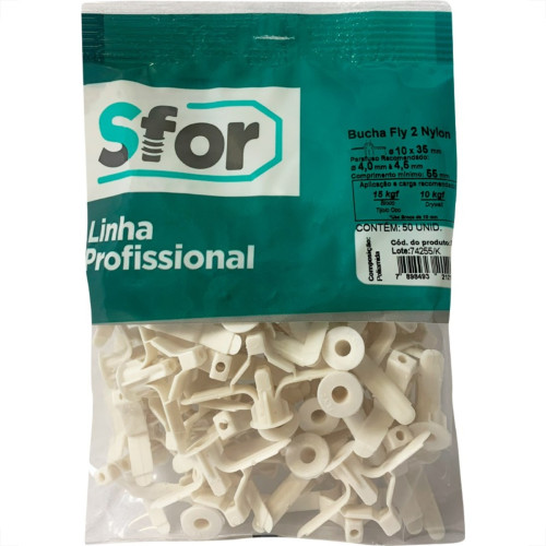 Bucha Fixacao Sforplast Gesso Nylon 04 A 16 50 Pecas Numero 2 86 Bucha Fixacao Sforplast Gesso Nylon 04 A 16 50 Pecas Numero 2 86