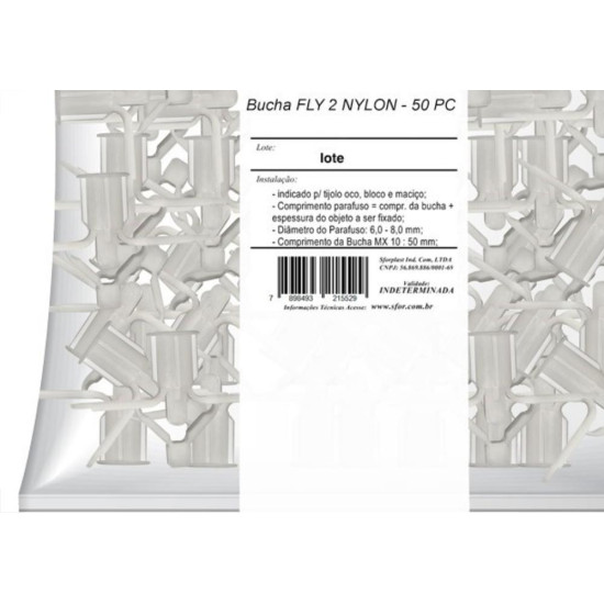 Bucha Fixacao Sforplast Gesso Nylon 04 A 16 50 Pecas Numero 2 86 Bucha Fixacao Sforplast Gesso Nylon 04 A 16 50 Pecas Numero 2 86