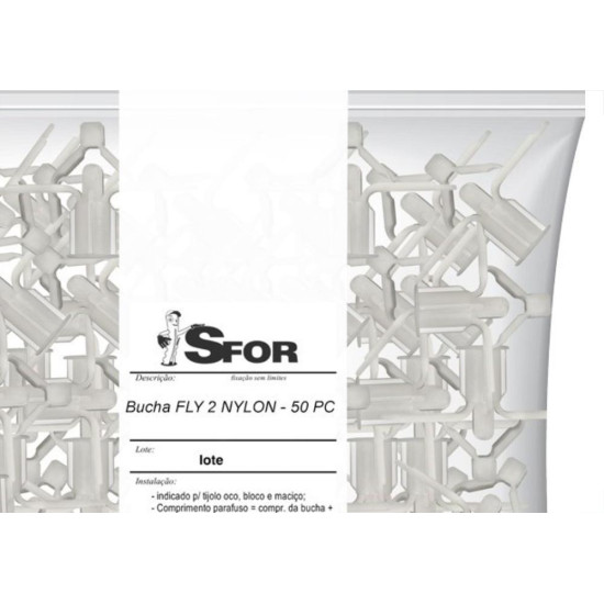 Bucha Fixacao Sforplast Gesso Nylon 04 A 16 50 Pecas Numero 2 86 Bucha Fixacao Sforplast Gesso Nylon 04 A 16 50 Pecas Numero 2 86
