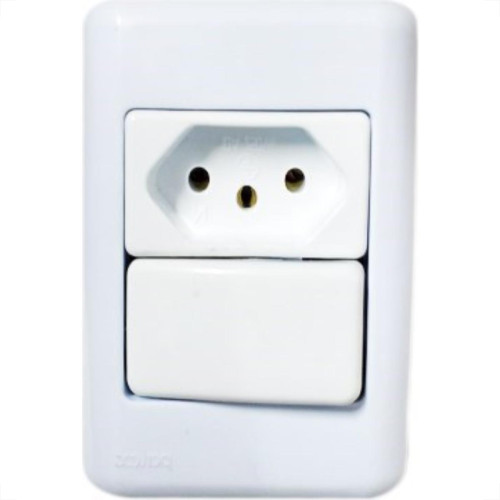 Sistema Perlex Branca (1 Paralelo+Tomada 10A) 3081P/11Br Sistema Perlex Branca (1 Paralelo+Tomada 10A) 3081P/11Br