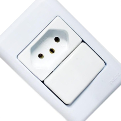 Sistema Perlex Branca (1 Paralelo+Tomada 10A) 3081P/11Br Sistema Perlex Branca (1 Paralelo+Tomada 10A) 3081P/11Br