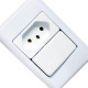 Sistema Perlex Branca (1 Paralelo+Tomada 10A) 3081P/11Br Sistema Perlex Branca (1 Paralelo+Tomada 10A) 3081P/11Br
