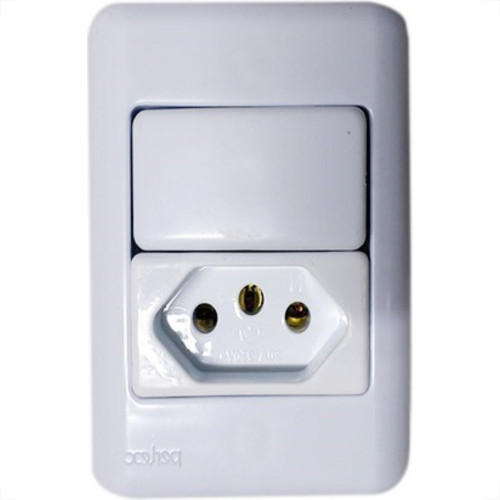 Kit C/5 - Sistema Perlex Branca (1 Paralelo+Tomada 20A) 3...