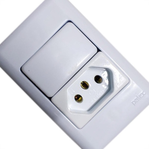 Kit C/5 - Sistema Perlex Branca (1 Paralelo+Tomada 20A) 3...