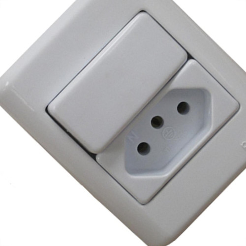 Sistema Perlex Branca (1 Simples+Tomada 10A) 3081/11Br Sistema Perlex Branca (1 Simples+Tomada 10A) 3081/11Br