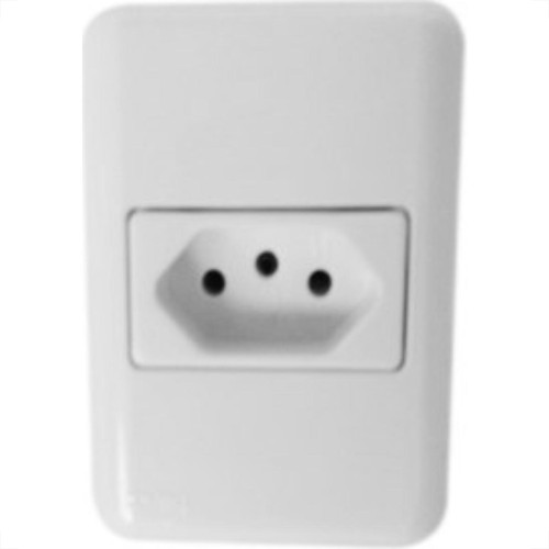 Kit C/2 - Sistema Perlex Branca (1 Tomada 10A) 3011Br