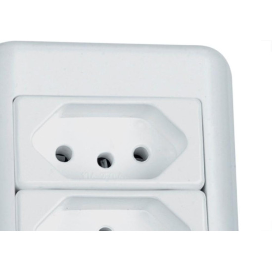 Sistema Perlex Branca (2 Tomadas 10/10A) 3011/11Br