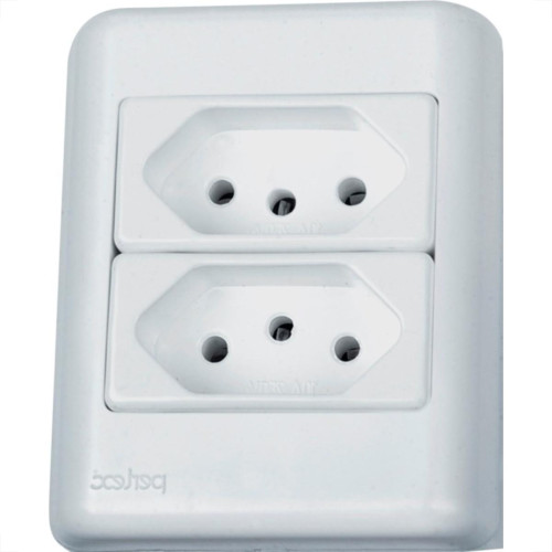 Sistema Perlex Branca (2 Tomadas 10/20A) 3011/15Br Sistema Perlex Branca (2 Tomadas 10/20A) 3011/15Br