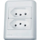 Sistema Perlex Branca (2 Tomadas 10/20A) 3011/15Br Sistema Perlex Branca (2 Tomadas 10/20A) 3011/15Br