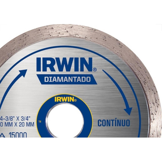 Disco Diamantado Irwin Liso 110Mm Agua Iw13891 Disco Diamantado Irwin Liso 110Mm Agua Iw13891