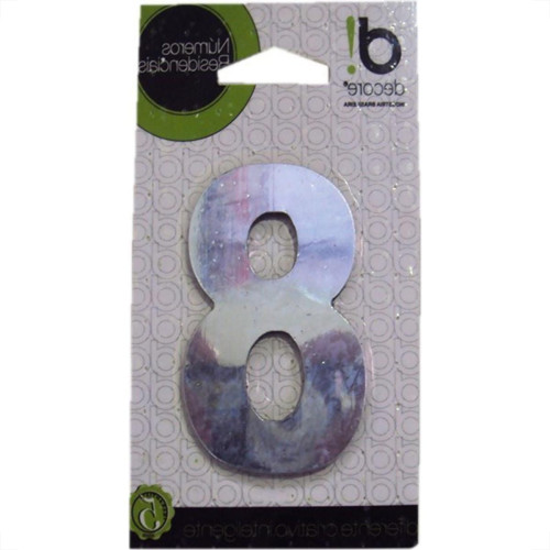 Numero Aluminio Espelhado Apartamento 8 7Cm 12 Numero Aluminio Espelhado Apartamento 8 7Cm 12