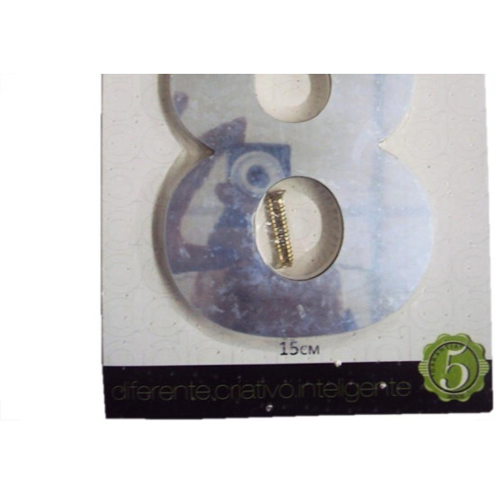 Numero Aluminio Espelhado 8 15Cm 22 Numero Aluminio Espelhado 8 15Cm 22