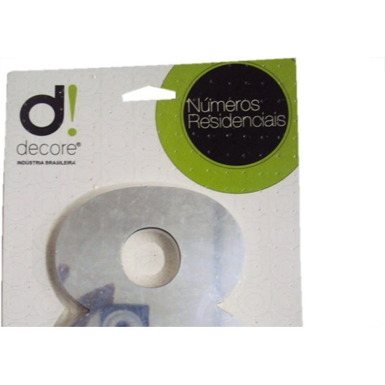 Numero Aluminio Espelhado 8 15Cm 22 Numero Aluminio Espelhado 8 15Cm 22