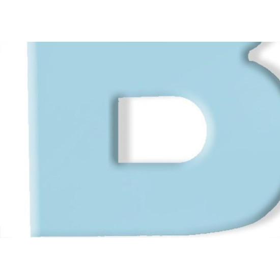 Letra Aluminio Espelhado B 9,5Cm 56