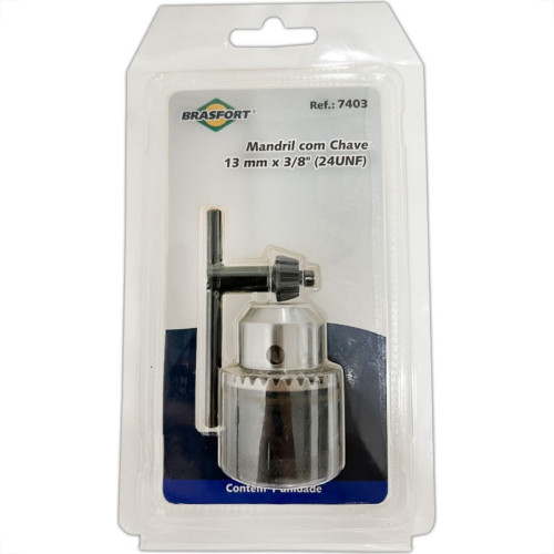 Mandril Brasfort 13Mm X 38 X 24 Com Chave 7403