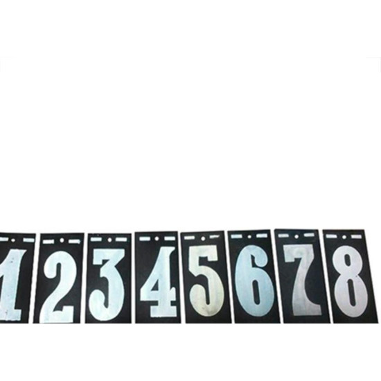 Numero Retangular Pvc Caiado 0 - Kit C/25