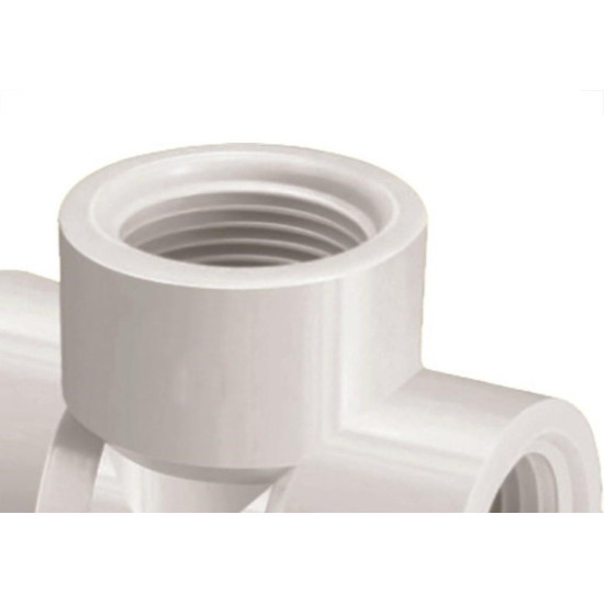 Tee Branco Krona Reducao Rosca Rosca 1X3/4 306 - Kit C/20 Tee Branco Krona Reducao Rosca Rosca 1X3/4 306 - Kit C/20