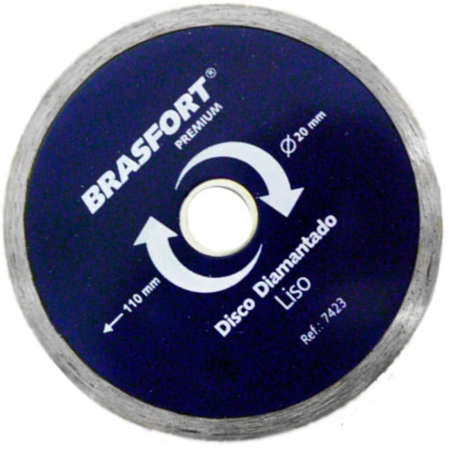 Disco Diamantado Brasfort Premium Liso 110Mm 7423 Disco Diamantado Brasfort Premium Liso 110Mm 7423
