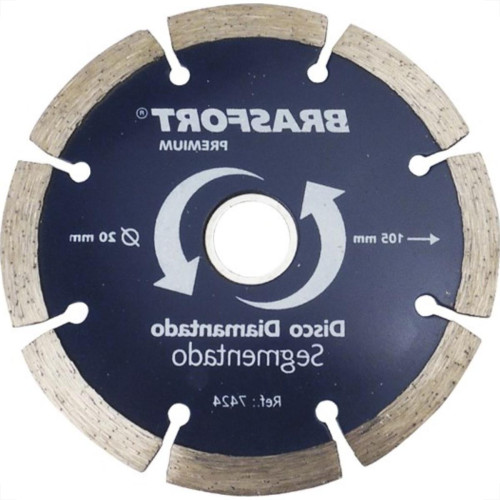 Disco Diamantado Brasfort Premium Segmentado 105Mm 7424 Disco Diamantado Brasfort Premium Segmentado 105Mm 7424