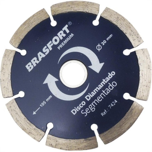 Disco Diamantado Brasfort Premium Segmentado 105Mm 7424 Disco Diamantado Brasfort Premium Segmentado 105Mm 7424