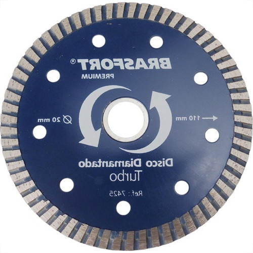 Disco Diamantado Brasfort Premium Turbo 110Mm 7425 Disco Diamantado Brasfort Premium Turbo 110Mm 7425