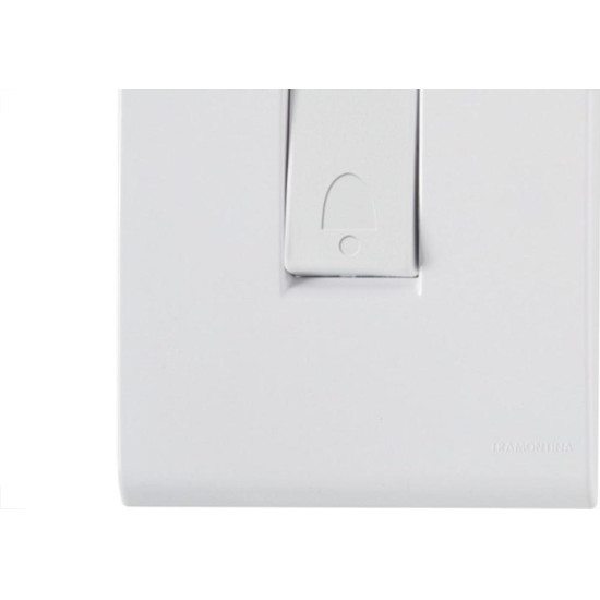 Conjunto Tramontina Liz 4X2 Branco Com Placa (1 Campainha) 