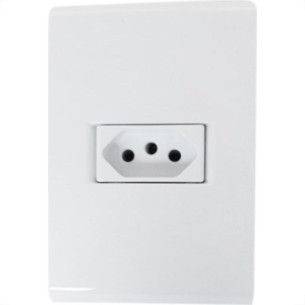 Conjunto Tramontina Liz 4X2 Branco Com Placa (1 Tomada 20A) 