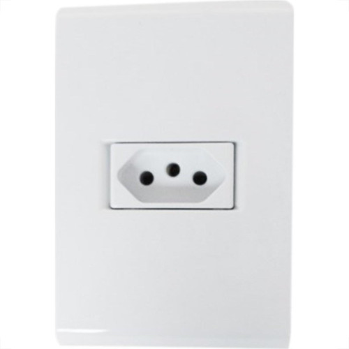 Conjunto Tramontina Liz 4X2 Branco Com Placa (1 Tomada 20A) 