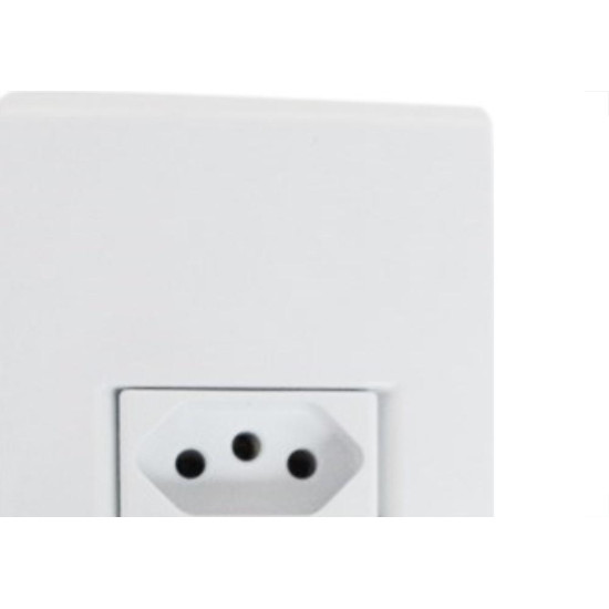 Conjunto Tramontina Liz 4X2 Branco Com Placa (1 Tomada 20A) 