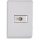 Conjunto Tramontina Liz 4X2 Branco Com Placa (1 Tomada Tv) Conjunto Tramontina Liz 4X2 Branco Com Placa (1 Tomada Tv)