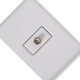 Conjunto Tramontina Liz 4X2 Branco Com Placa (1 Tomada Tv) Conjunto Tramontina Liz 4X2 Branco Com Placa (1 Tomada Tv)