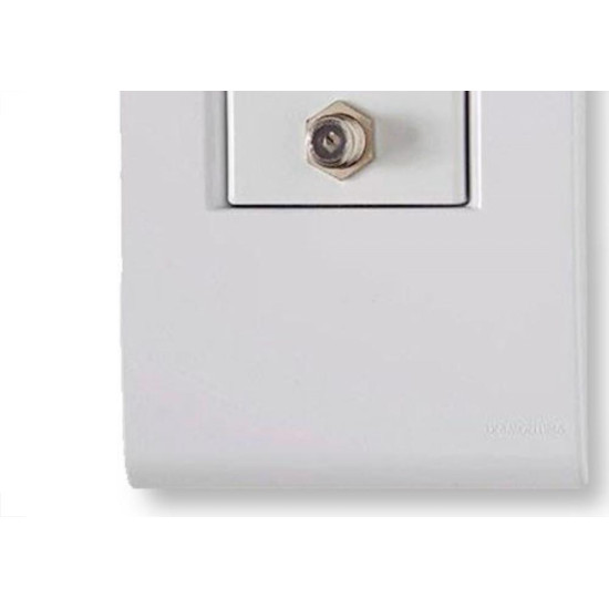Conjunto Tramontina Liz 4X2 Branco Com Placa (1 Tomada Tv) Conjunto Tramontina Liz 4X2 Branco Com Placa (1 Tomada Tv)