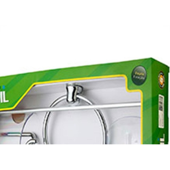 Acessorio Wc Brasil Cromado Cristal 5 Pecas B1302050/10