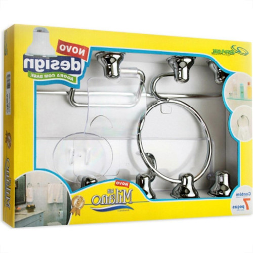 Acessorio Wc Milano Cromado Cristal 7 Pecas M1303-05010 Acessorio Wc Milano Cromado Cristal 7 Pecas M1303-05010